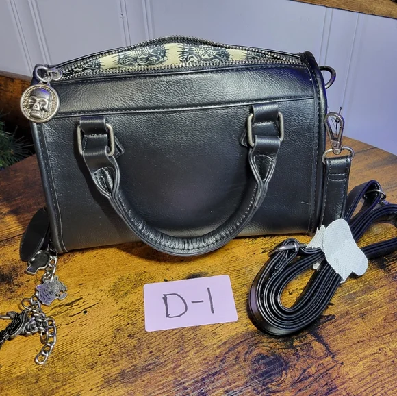 Ed Hardy women Black Satchel skull details - Picture 14 of 14